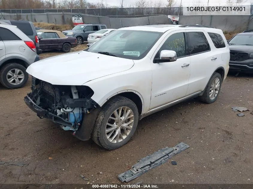 1C4RDJEG5FC114901 2015 Dodge Durango Citadel