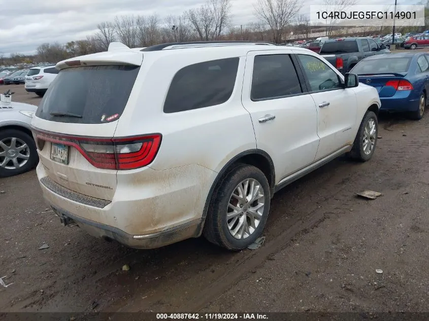 1C4RDJEG5FC114901 2015 Dodge Durango Citadel