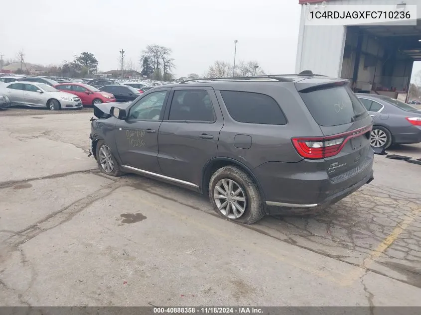 1C4RDJAGXFC710236 2015 Dodge Durango Sxt