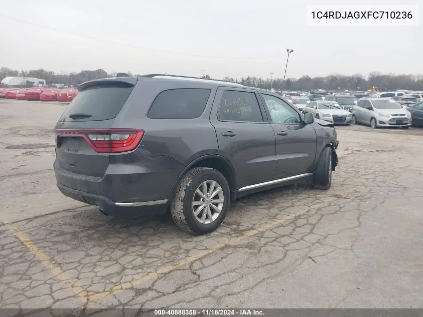 1C4RDJAGXFC710236 2015 Dodge Durango Sxt