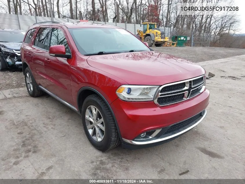 2015 Dodge Durango Limited VIN: 1C4RDJDG5FC917208 Lot: 40893611