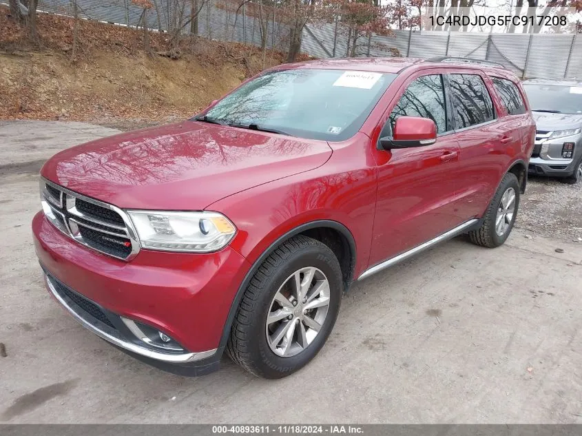 2015 Dodge Durango Limited VIN: 1C4RDJDG5FC917208 Lot: 40893611