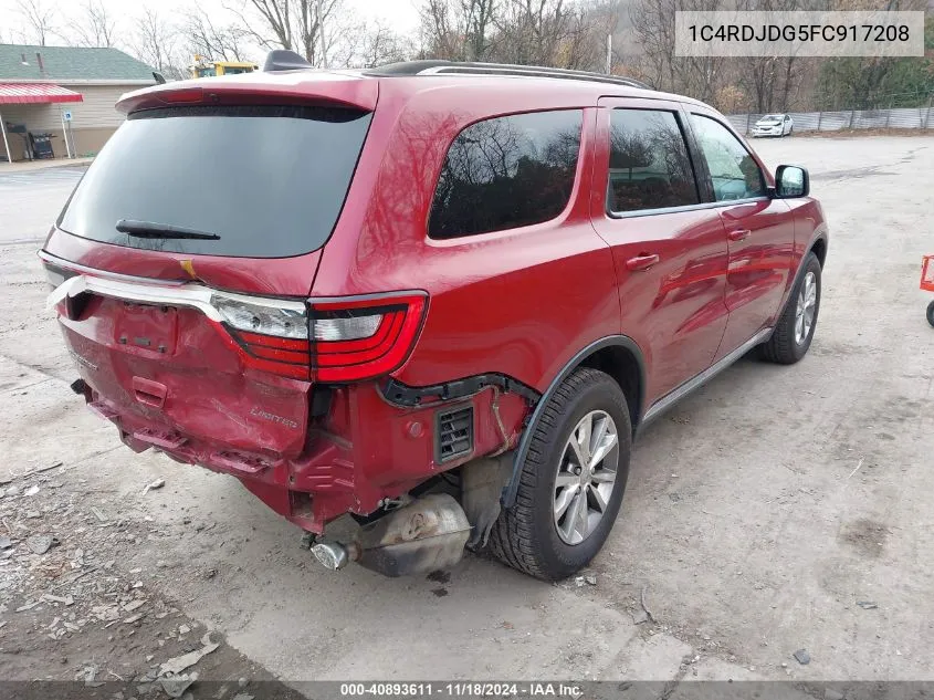 2015 Dodge Durango Limited VIN: 1C4RDJDG5FC917208 Lot: 40893611