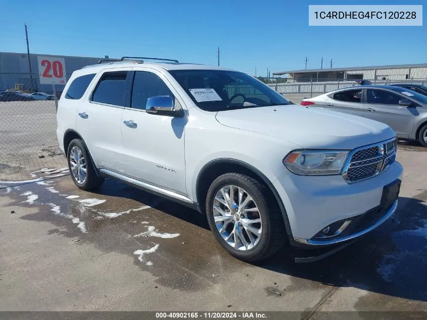 2015 Dodge Durango Citadel VIN: 1C4RDHEG4FC120228 Lot: 40902165