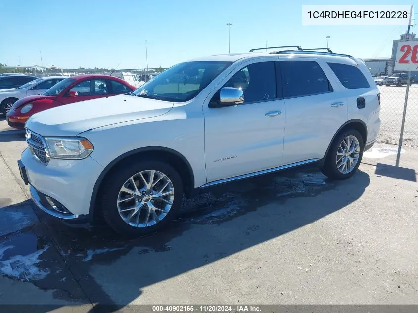 2015 Dodge Durango Citadel VIN: 1C4RDHEG4FC120228 Lot: 40902165