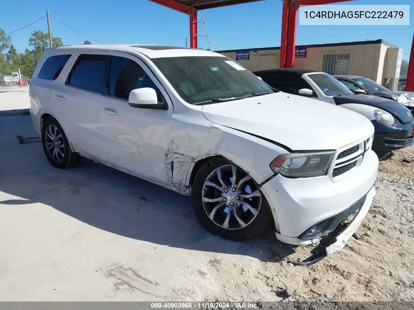 2015 Dodge Durango Sxt VIN: 1C4RDHAG5FC222479 Lot: 40903968