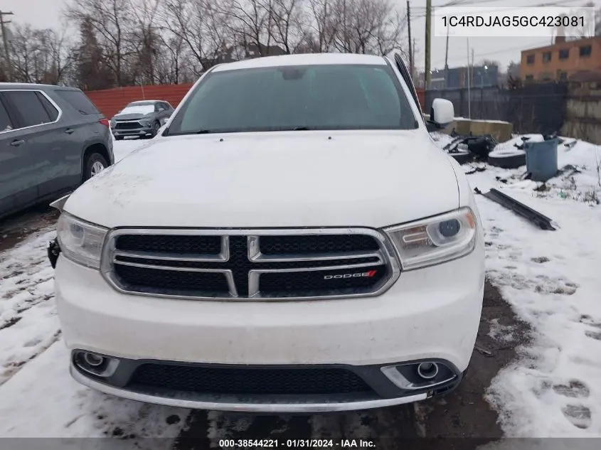 1C4RDJAG5GC423081 2016 Dodge Durango Sxt