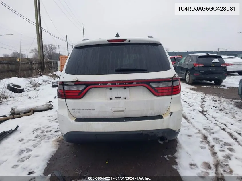 1C4RDJAG5GC423081 2016 Dodge Durango Sxt