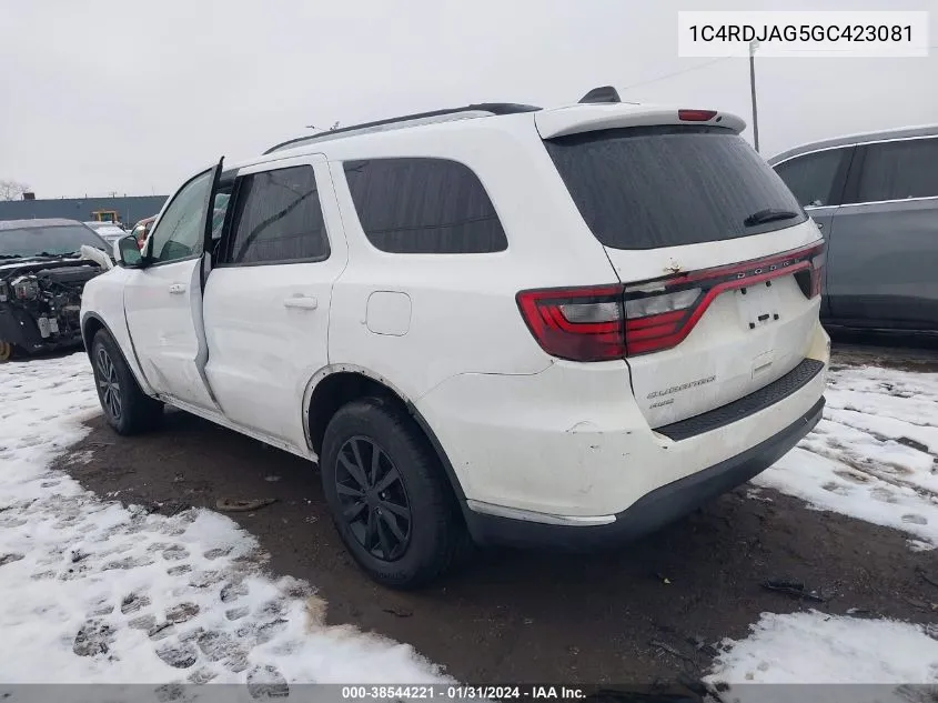 1C4RDJAG5GC423081 2016 Dodge Durango Sxt