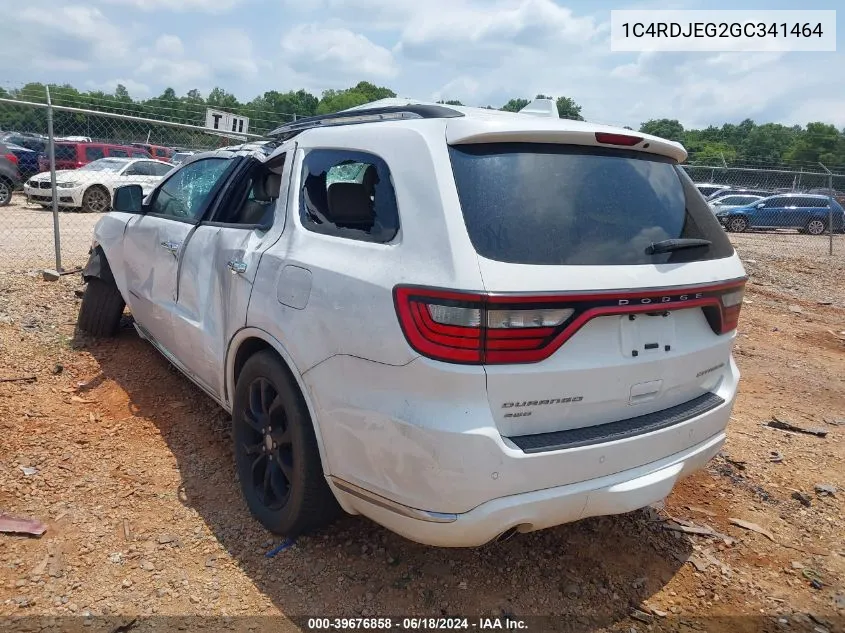 1C4RDJEG2GC341464 2016 Dodge Durango Citadel