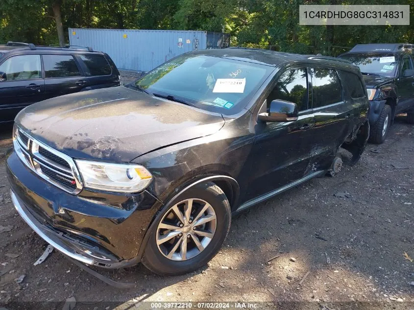 1C4RDHDG8GC314831 2016 Dodge Durango Limited