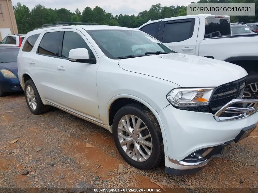 1C4RDJDG4GC416831 2016 Dodge Durango Limited