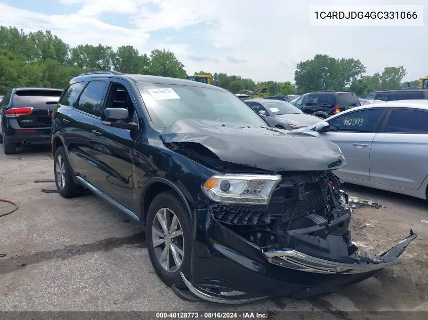 2016 Dodge Durango Limited VIN: 1C4RDJDG4GC331066 Lot: 40128773