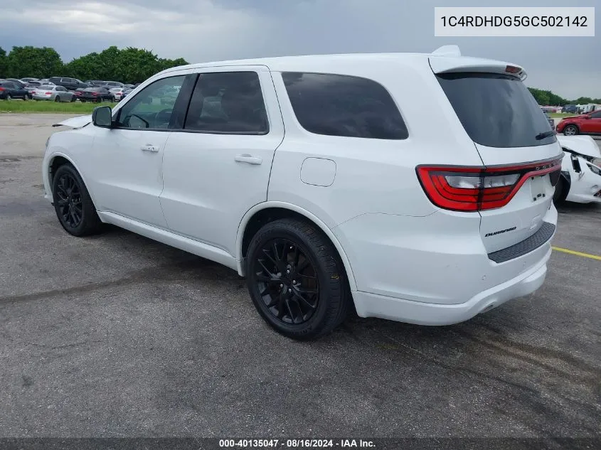 1C4RDHDG5GC502142 2016 Dodge Durango Limited