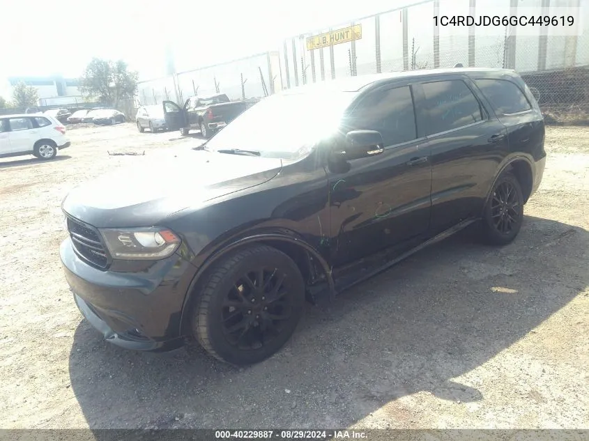 1C4RDJDG6GC449619 2016 Dodge Durango Limited