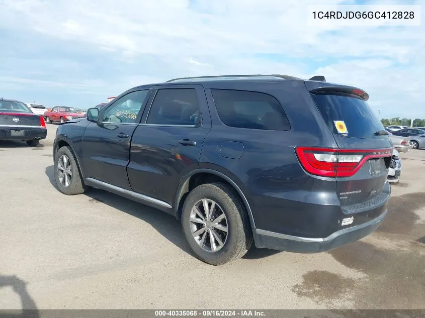 1C4RDJDG6GC412828 2016 Dodge Durango Limited