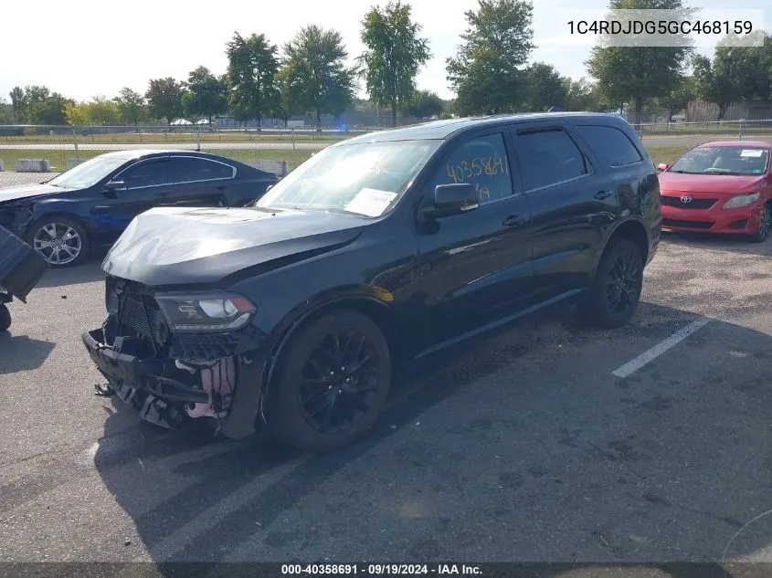 2016 Dodge Durango Limited VIN: 1C4RDJDG5GC468159 Lot: 40358691