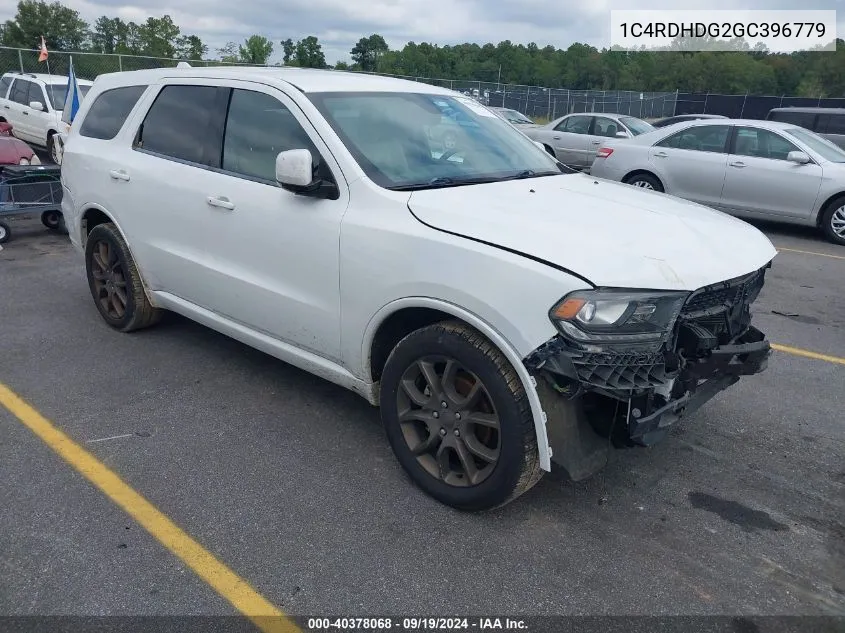 2016 Dodge Durango Limited VIN: 1C4RDHDG2GC396779 Lot: 40378068