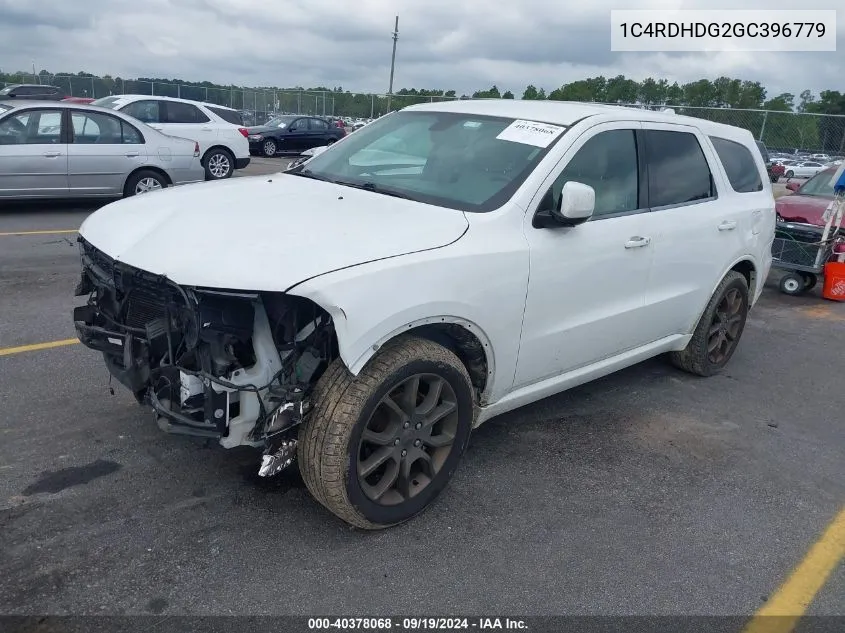 2016 Dodge Durango Limited VIN: 1C4RDHDG2GC396779 Lot: 40378068