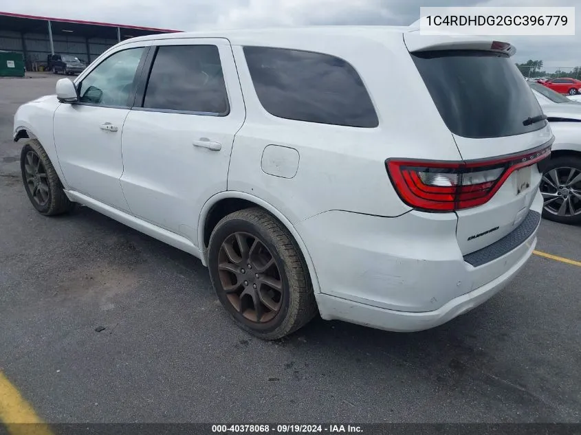 2016 Dodge Durango Limited VIN: 1C4RDHDG2GC396779 Lot: 40378068