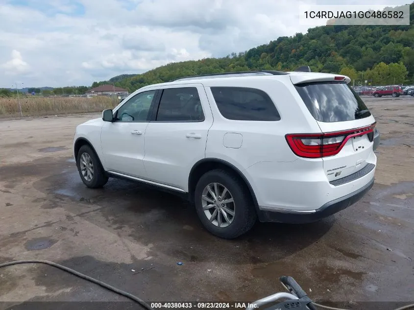 1C4RDJAG1GC486582 2016 Dodge Durango Sxt