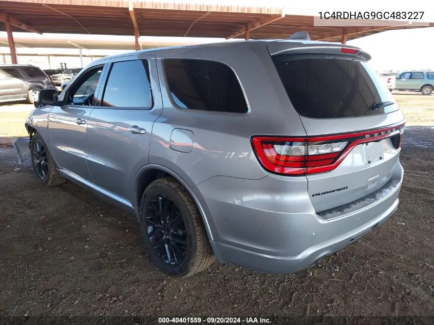 1C4RDHAG9GC483227 2016 Dodge Durango Sxt