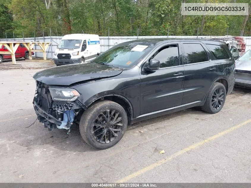 2016 Dodge Durango Limited VIN: 1C4RDJDG9GC503334 Lot: 40460617