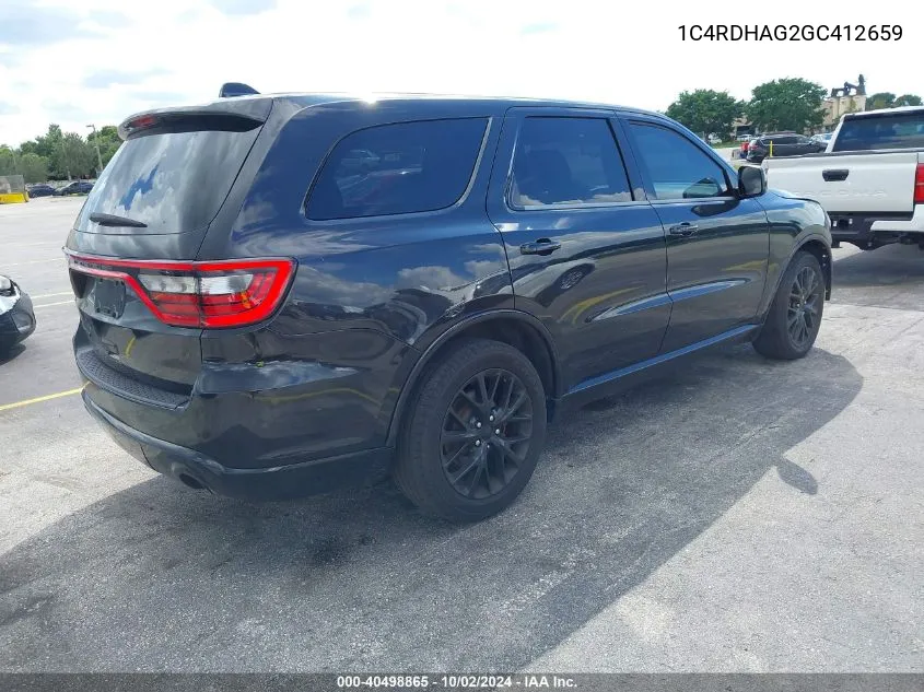 1C4RDHAG2GC412659 2016 Dodge Durango Sxt