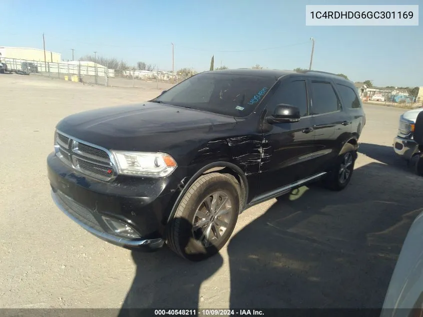 2016 Dodge Durango Limited VIN: 1C4RDHDG6GC301169 Lot: 40548211