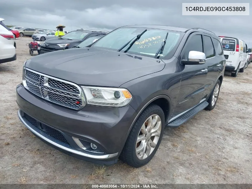 2016 Dodge Durango Citadel VIN: 1C4RDJEG9GC453808 Lot: 40583054