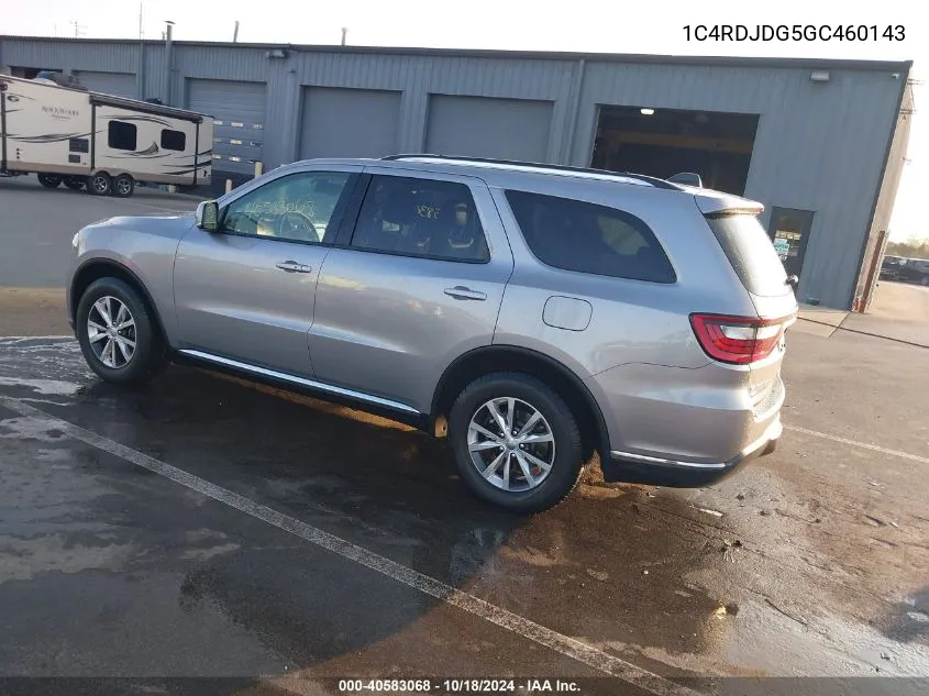 1C4RDJDG5GC460143 2016 Dodge Durango Limited