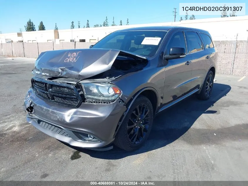 2016 Dodge Durango Limited VIN: 1C4RDHDG2GC391307 Lot: 40688081