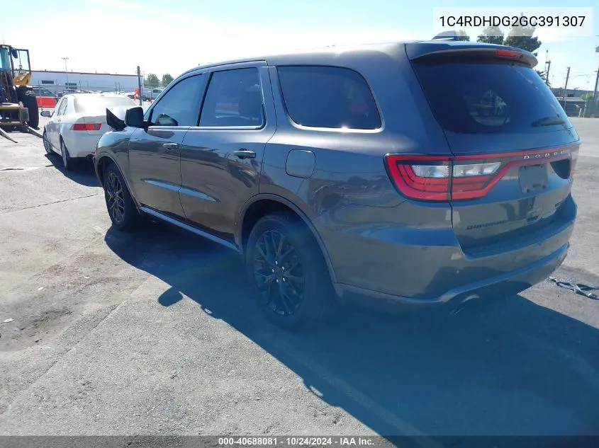 2016 Dodge Durango Limited VIN: 1C4RDHDG2GC391307 Lot: 40688081