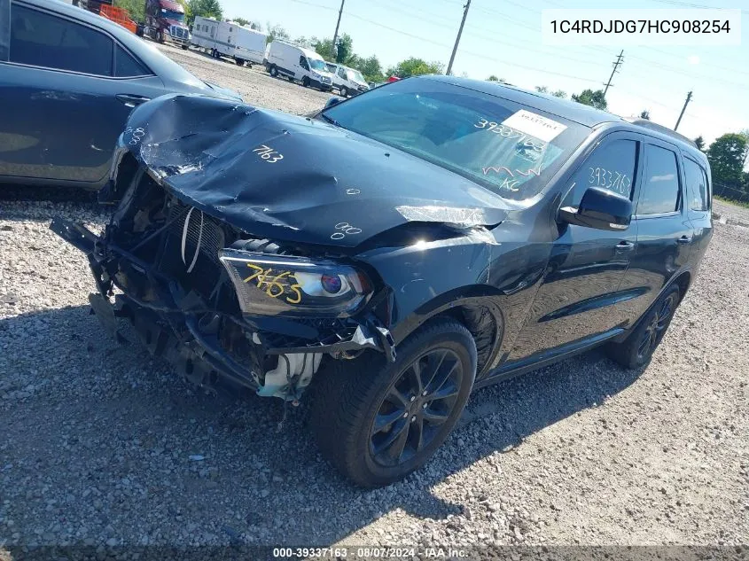 1C4RDJDG7HC908254 2017 Dodge Durango Gt Awd