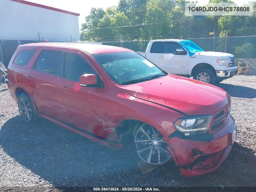 2017 Dodge Durango Gt Awd VIN: 1C4RDJDG4HC878808 Lot: 39413624