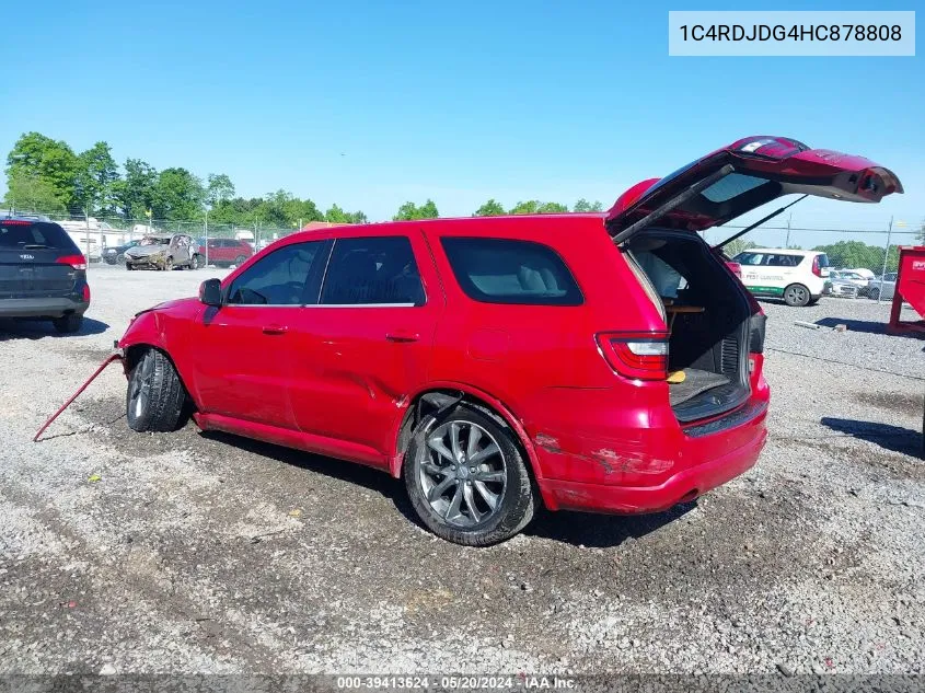 1C4RDJDG4HC878808 2017 Dodge Durango Gt Awd