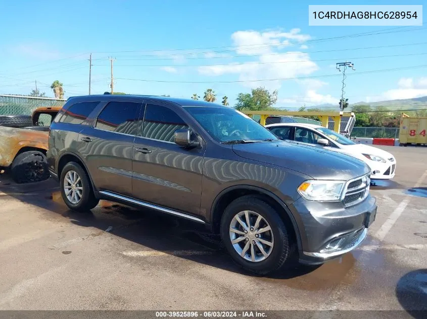 1C4RDHAG8HC628954 2017 Dodge Durango Sxt Rwd