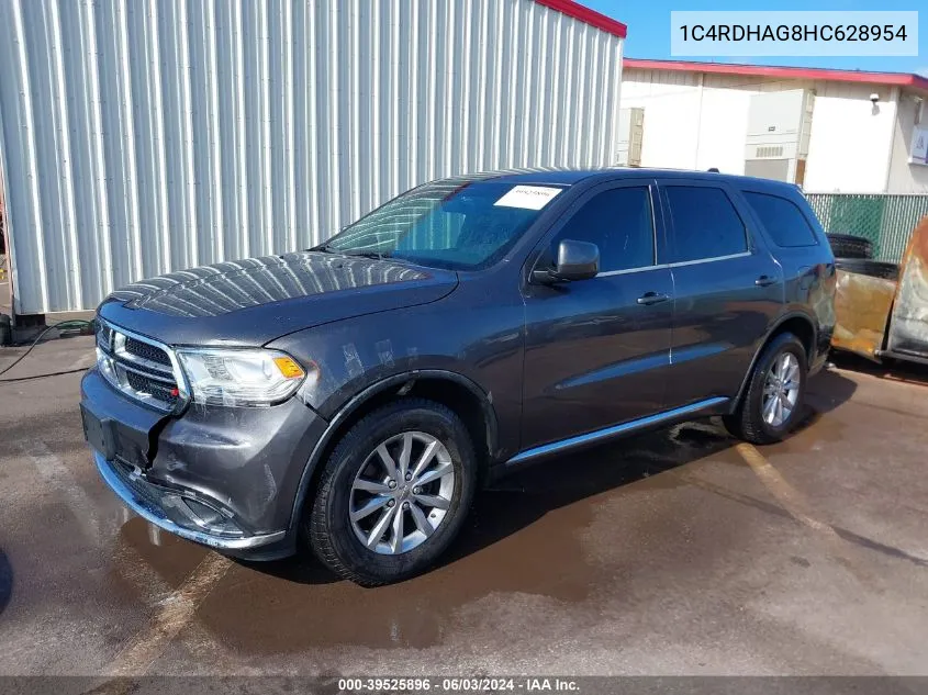 1C4RDHAG8HC628954 2017 Dodge Durango Sxt Rwd