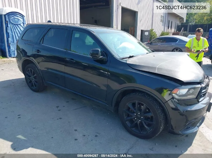 2017 Dodge Durango R/T Awd VIN: 1C4SDJCT4HC623236 Lot: 40094267