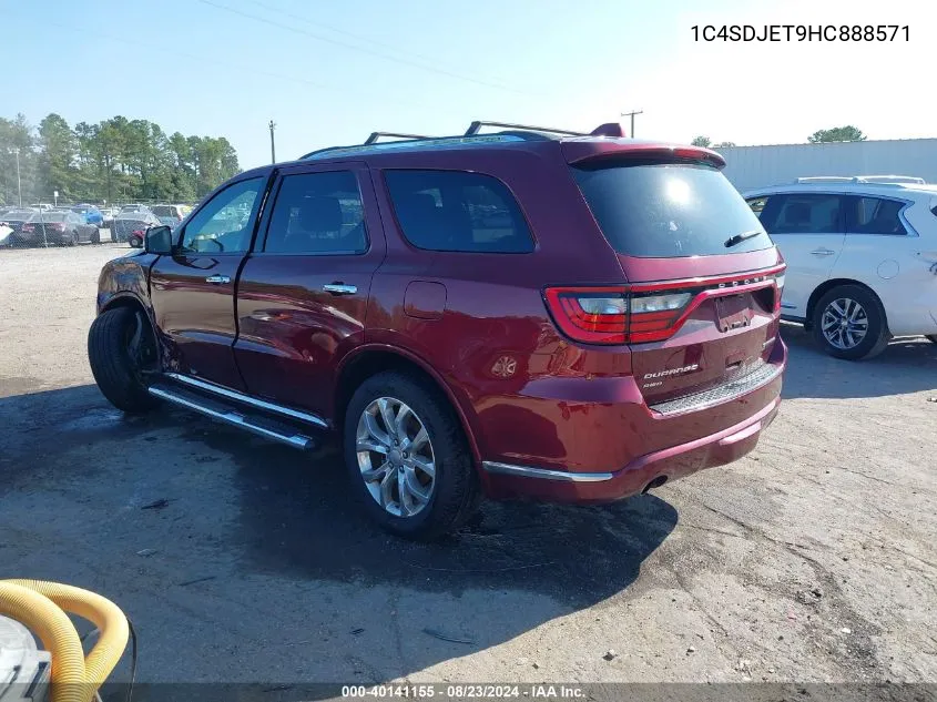 2017 Dodge Durango Citadel Awd VIN: 1C4SDJET9HC888571 Lot: 40141155