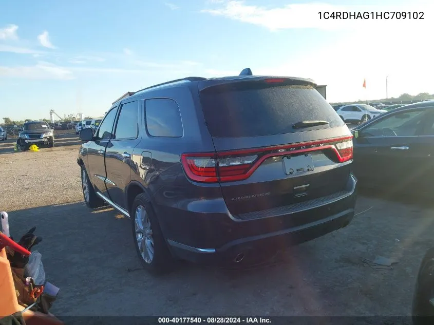 1C4RDHAG1HC709102 2017 Dodge Durango Sxt Rwd