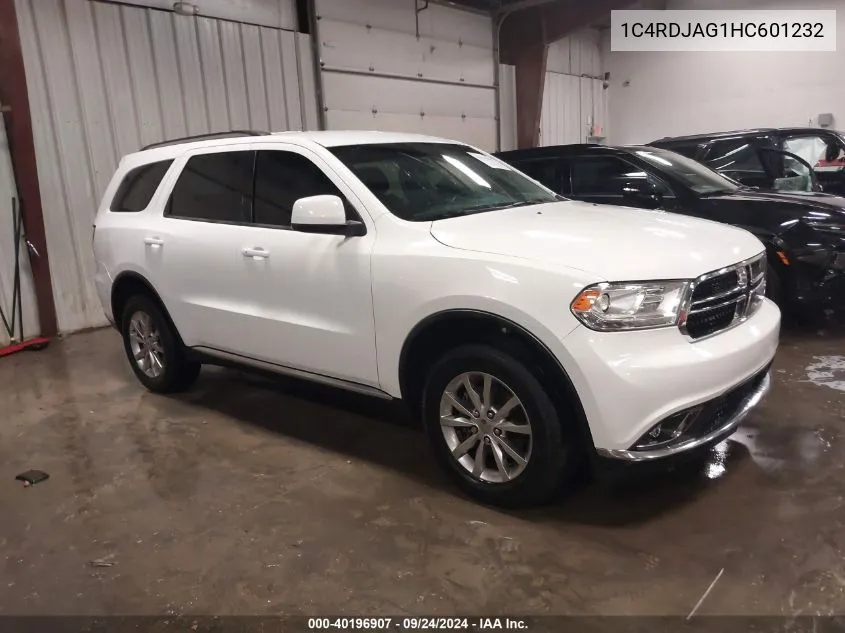 2017 Dodge Durango Sxt Awd VIN: 1C4RDJAG1HC601232 Lot: 40196907