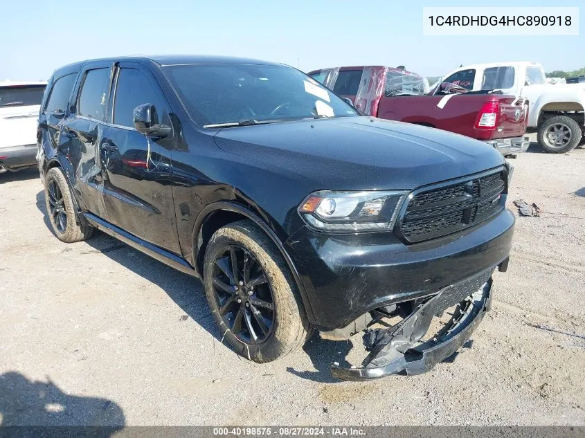 1C4RDHDG4HC890918 2017 Dodge Durango Gt Rwd