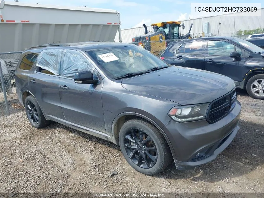 2017 Dodge Durango R/T Awd VIN: 1C4SDJCT2HC733069 Lot: 40262426