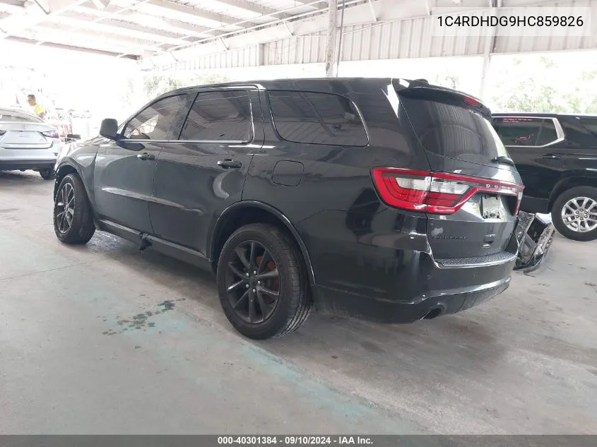 1C4RDHDG9HC859826 2017 Dodge Durango Gt