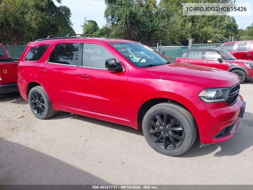 1C4RDJDG2HC615426 2017 Dodge Durango Gt Awd