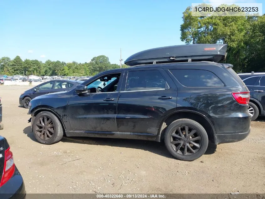 2017 Dodge Durango Gt VIN: 1C4RDJDG4HC623253 Lot: 40322660