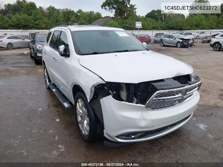 2017 Dodge Durango Citadel Awd VIN: 1C4SDJET5HC623372 Lot: 40372196