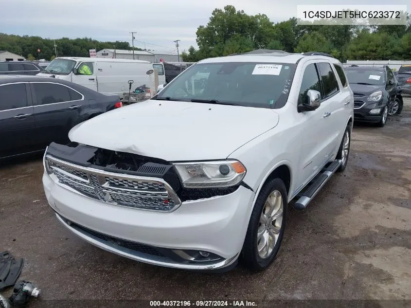 2017 Dodge Durango Citadel Awd VIN: 1C4SDJET5HC623372 Lot: 40372196