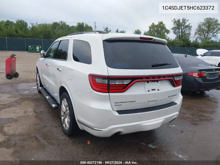 1C4SDJET5HC623372 2017 Dodge Durango Citadel Awd